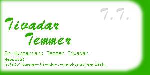 tivadar temmer business card